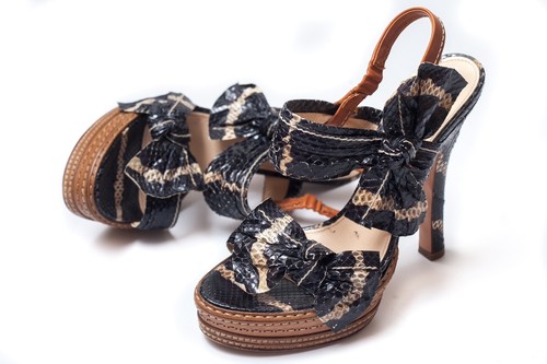 Prada Damen Python Schlangenleder Pumps Absatz Größe EU 38 / US 8 - Bild 1 von 10