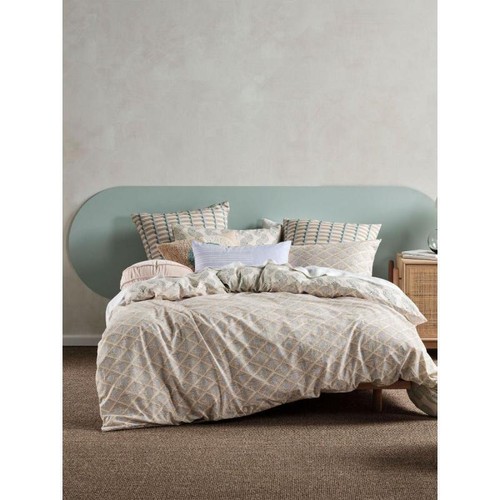 Linen House Aida Quilt Cover Set | Double | Sky - Picture 2 of 6