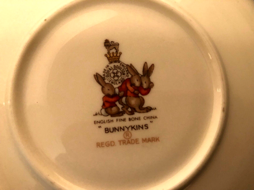 Beatrix Potter Bunnykins Cup Saucer Vintage England Royal Doulton bone China - Picture 12 of 15