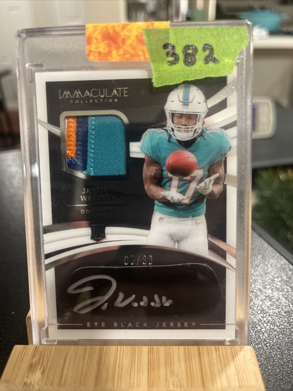 2021 ~ JAYLEN WADDLE ~ Immaculate-Eye Black Jersey ~ RPA ~ 65/99 ~ #REB-JW