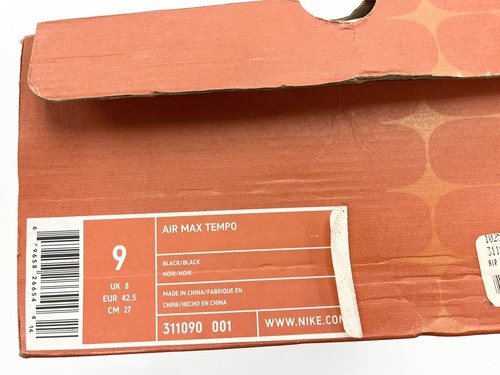 2005 Nike Air Max Tempo Black Sz 9 Men Shoe Vtg Pippen Uptempo - Picture 8 of 9