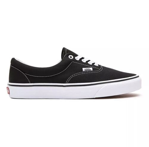 Vans Era Black Classic Canvas Lace Up White Midsole Trainer Shoes Various Sizes - Picture 2 of 7