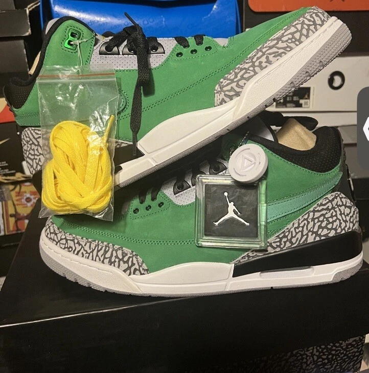 Nike AIR JORDAN 3 OREGON DUCKS PE TAMANHO 14 AJ3-867493 Promo Sample Player Exclusivo - Imagem 3 de 4