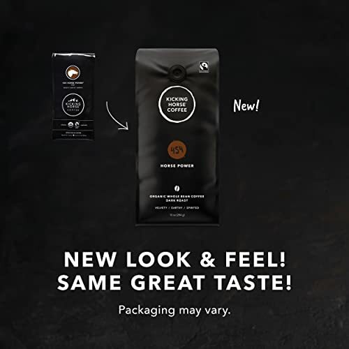 Kicking Horse Coffee 454 Horse Power Dark Roast Whole Bean 10 Oz Certified Organ - Picture 2 of 5