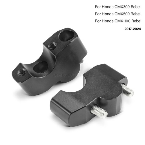 Handlebar Risers Mount For Honda Rebel 300 500 1100 CMX300 CMX500 CMX1100 17-24 - Picture 7 of 21