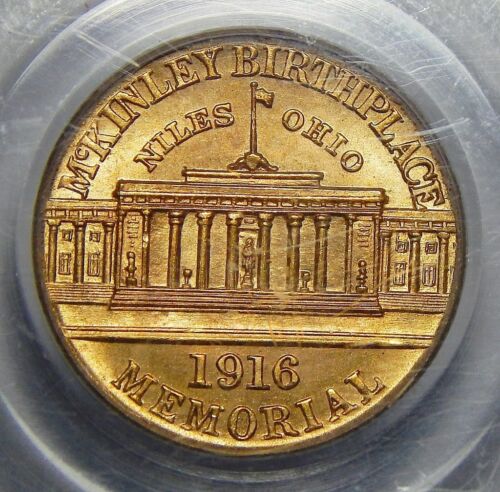 1916 PCGS MS64 McKINLEY GOLD DOLLAR COMMEMORATIVE - Picture 2 of 2