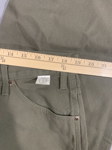 Dickies Mens Relaxed-Fit StraightLeg Duck Carpenter Jeans Moss Green 38x39U - Picture 14 of 15