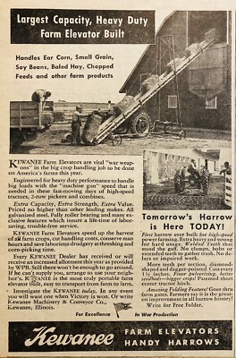 1944 AD(XE25)~KEWANEE MACHINERY & CONVEYOR CO. ILL. KEWANEE FARM ELEVATORS