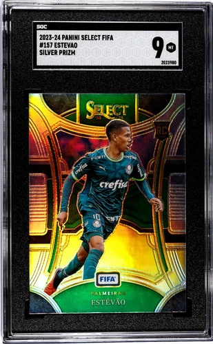 2023-24 Panini Select Fifa #157 Estevao Mezzanine Silver Rc Rookie Card SGC 9 ⚽