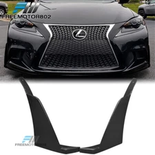 Fits 14-16 Lexus IS250 F Sport 2PCS Front Bumper Lip Splitters Winglet JDM Style