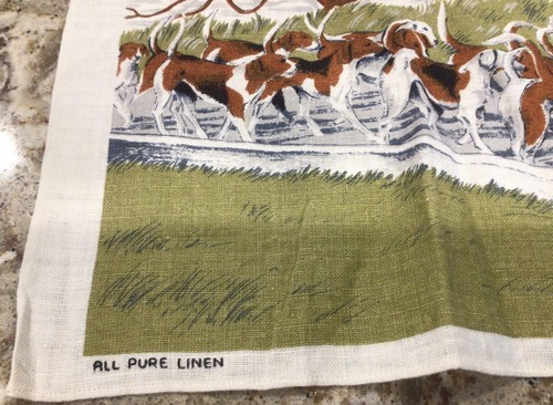 Toalla de té de lino irlandesa Fox Hunt caza de Ulster - Imagen 4 de 6