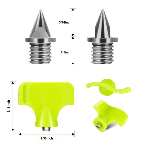 4.8mm 3/16 Inch Track Spikes 50 Pieces Hard Steel Spikes for Track Shoes Trac... - Picture 2 of 7