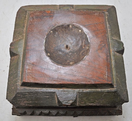 Antique Wooden Pillar Column Base Candle Holder Stand Original Fine Hand Carved - Picture 7 of 9