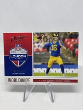 2020 Panini Prestige Football Jared Goff WORLDWIDE INSERT LONDON Rams #WW-JG 🔥