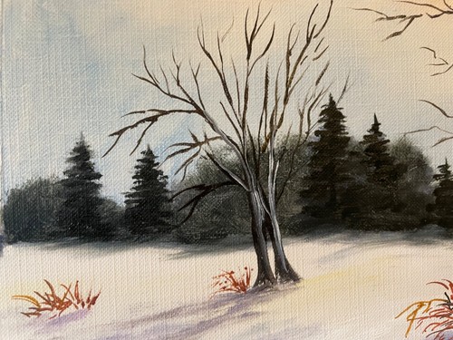 16 x 20 Framed Original Oil Painting on Canvas Paper....." Winter Lighthouse" - Picture 19 of 24