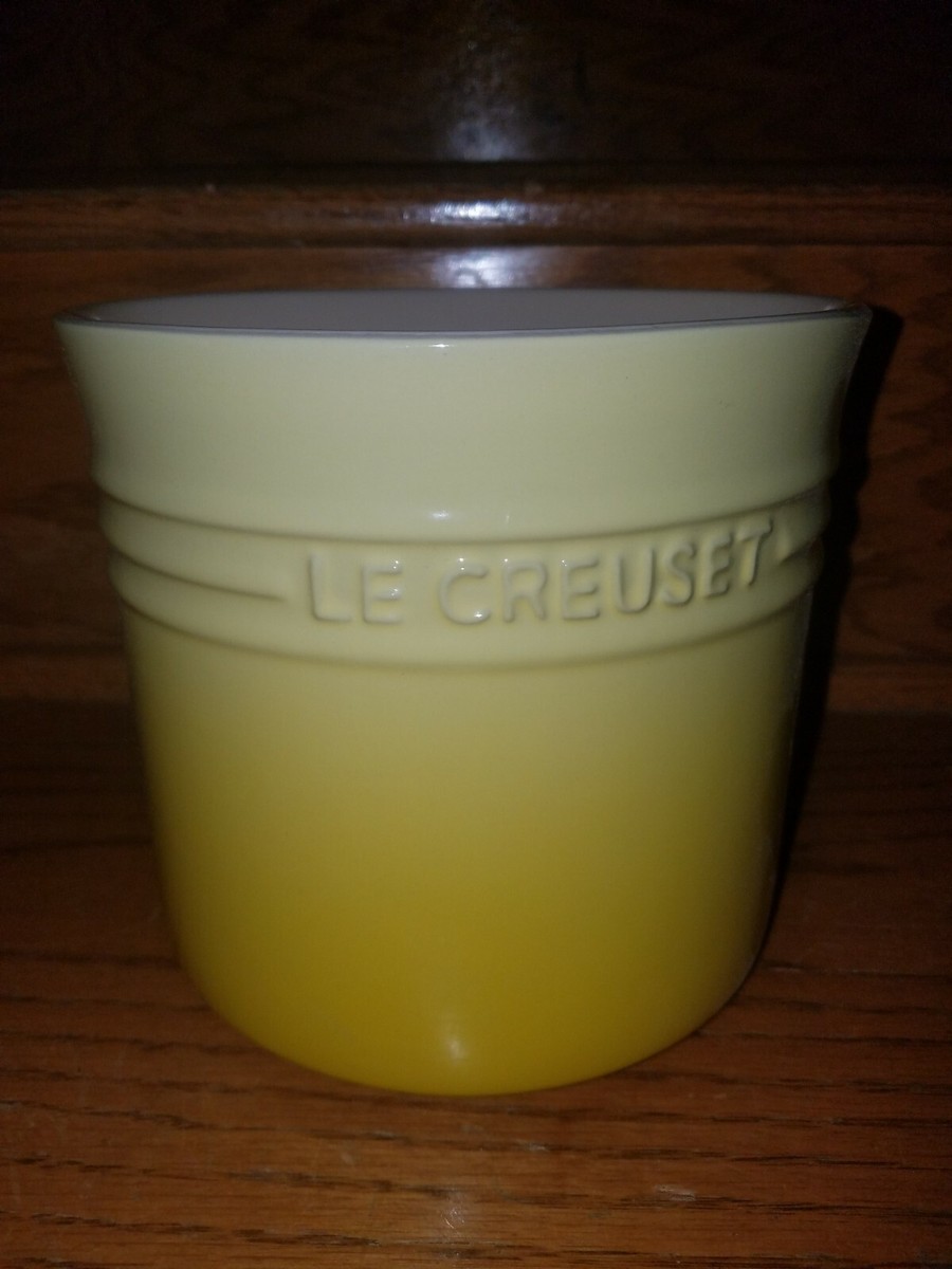 Le creuset yellow utensil holder sale