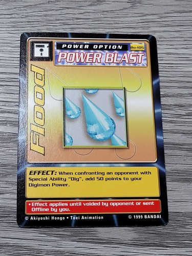 Flood Bo-105 Power Blast Unlimited Digimon CCG 1999 Bandai Toei Card - Bild 1 von 2
