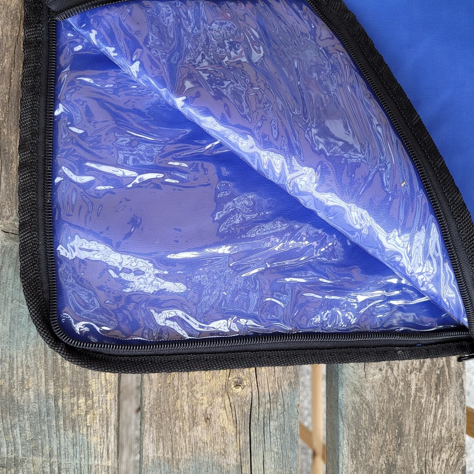 Cartellina porta documenti zip blu De Agostini DeA scuola ufficio cartella fogli - Immagine 3 di 4