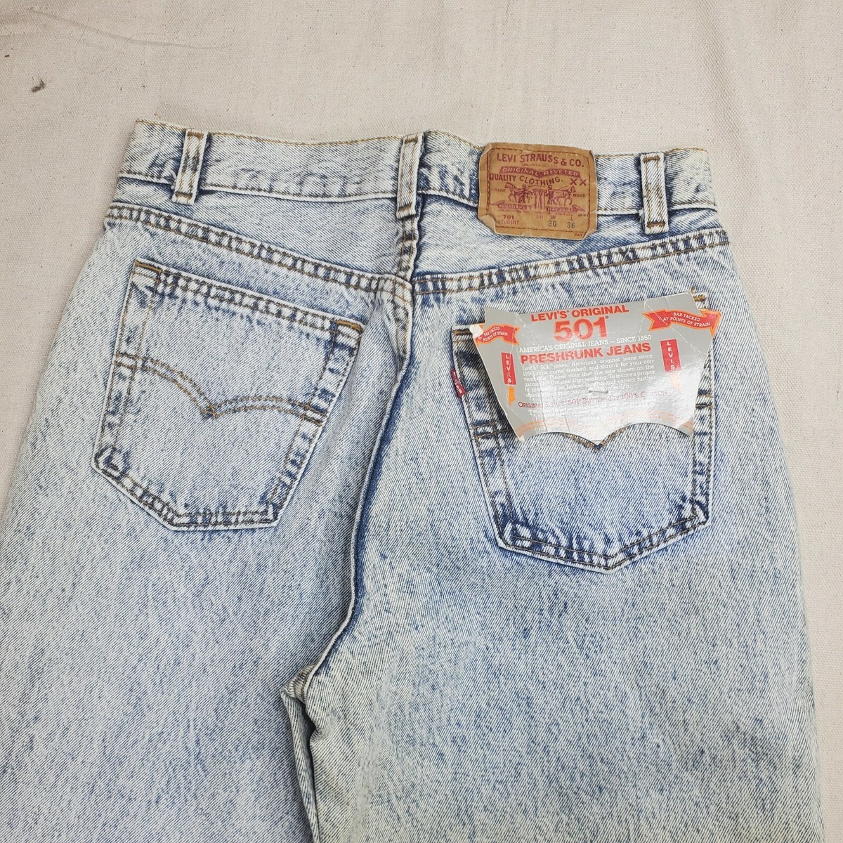 Levi's NOS 1987 USA 501 Student 701 Button Fly Vintage Levi's NOS 1987 USA 501 Student 701 Button Fly Vintage