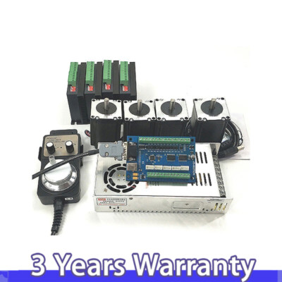 MACH3 USB CNC 5 Axis 100KHz Stepper Motion Control Card 12-24V w/ 4 Motors