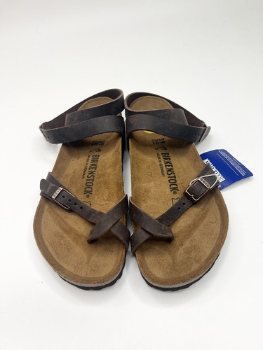 BIRKENSTOCK Yara Habana Ankle Sandals Women's Size EU 39 US 8 Oiled Leather - Picture 4 of 5