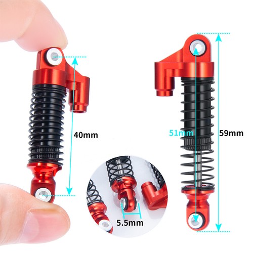 4PCS +51mm 1/18 RC Shock Absorbers +56mm for 1/18 TRX4-M RC Car Crawler Parts - Picture 25 of 45