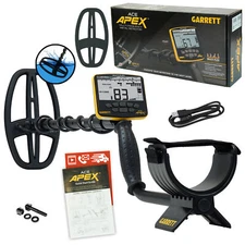 Garrett ACE APEX Metal Detector w/ 6 x 11 DD Viper Search Coil