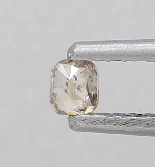 NATURAL DIAMOND 0.10TCW BROWNISH PINK CUSHION BRILLIANT CUT FOR JEWELRY