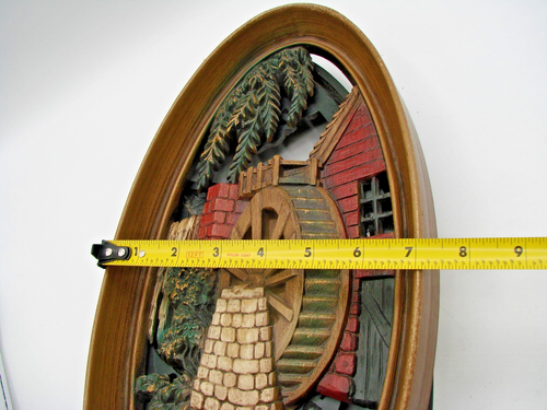 Set 2 Burwood Products Water Wheel Mill Country Farm Wall Art Hanging Molds Vtg - Picture 14 of 15