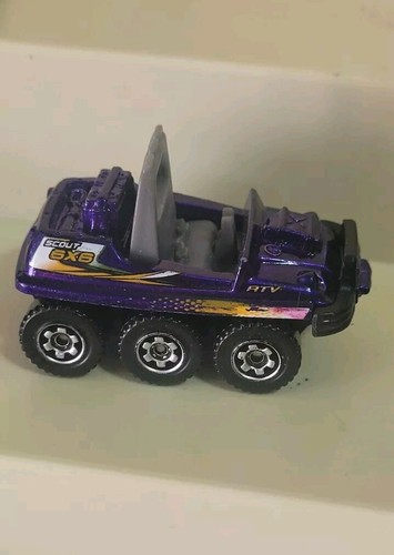 Matchbox ATV 6x6 2011  Mattel Purple And Red Diecast Scale 1/64 Cars - Picture 6 of 11