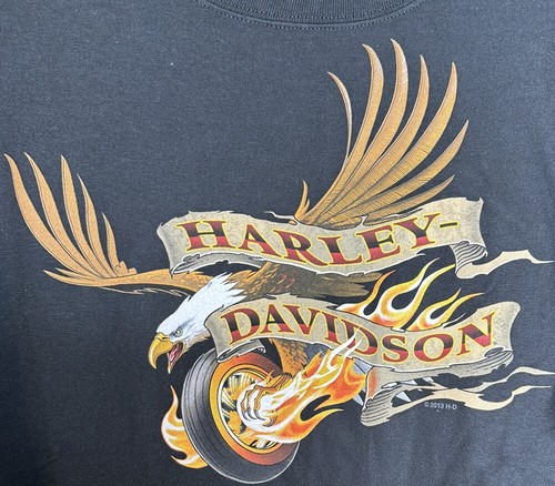 Harley Davidson Mens Large Tee Benson Motorcycles Muncie Indiana RK Stratman - Picture 3 of 6