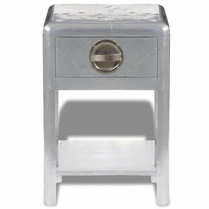 INDIAN-HANDMADE-ANTIQUE-ONE-DROWER-BEDSIDE-TABLE-AND-AVIATOR-FURNITURE-TABLE