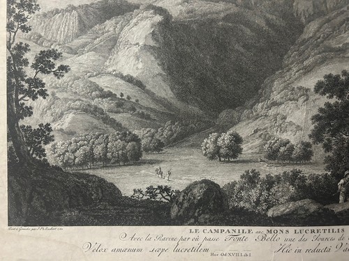 Lazio Veduta della sorgente ai Monti Lucretili Vüe de Fonte Bello 1784 - Picture 9 of 12