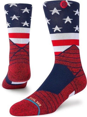 Stance Men Red Crew Nylon Cushion Feel 360 American Performance Socks Sz M 6-8.5