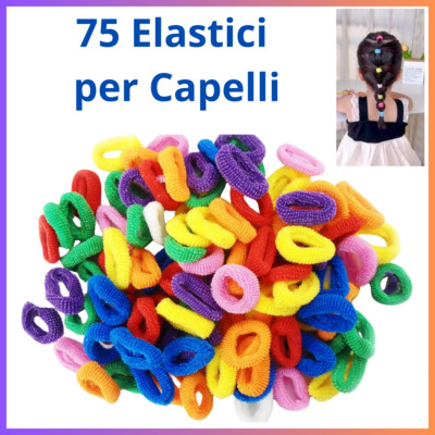 75 Haargummis bunt Gummiband Haarschmuck Mädchen Damen