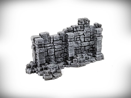 Terreno de ruinas antiguas - Pared básica "A" (grande) - Mesa Wargaming RPG terreno - Imagen 1 de 7