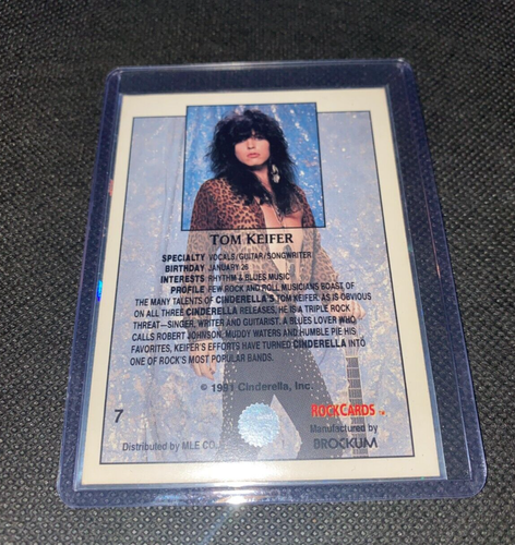 Tom Keifer Cinderella Bandkarte in Glitzerhülle & Toploader 1980er Glam Rock - Bild 4 von 4
