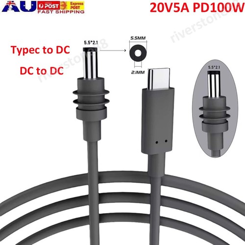 100W Male to Male USB C to DC Power Cable 5521 Line Adapter for Starlink Mini