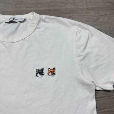 Maison Kitsune Double Fox Head Patch Classic Tee Shirt Men's