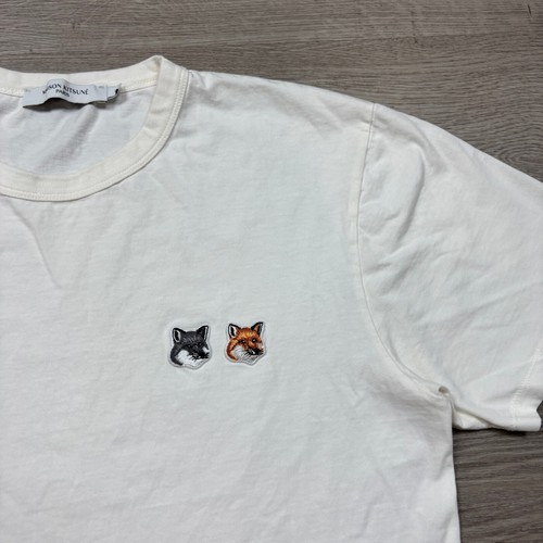 Maison Kitsune Double Fox Head Patch klassisches T-Shirt Herren Small - Bild 2 von 9
