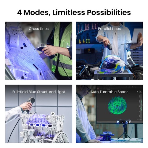 Skaner laserowy 3D Revopoint MetroX 0,01 mm niebieski wieloliniowy ręczny (standard) - Zdjęcie 6 z 10