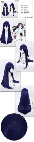 Peluca de cosplay azul pelo liso LoveLive! Proyecto ídolo escolar Sonoda Umi anime - Imagen 6 de 6