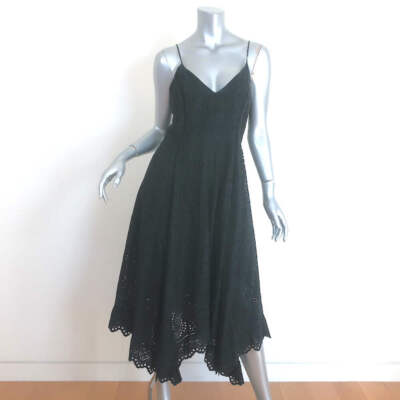 black broderie anglaise midi dress Midi broderie anglaise dress