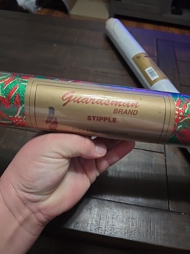 NEW! 2 Rolls Guardsman Poly Embossed Foil, White, Floral 20 Inch By 30 Feet - Picture 2 of 11