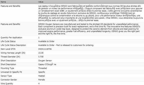 Sensor de oxígeno derecho Denso Upstream para Dodge Grand Caravan 2011-2016 V6-3,6 L - Imagen 2 de 6