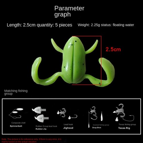 2,5 cm 2,25g Weiche Frosch-Angel köder TPR Angel ausrüstung Produkt Angeln - Bild 2 von 13