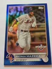 Topps 2022 Opening Day - Patrick Mazeika - New York Mets - Blue Parallel - RC