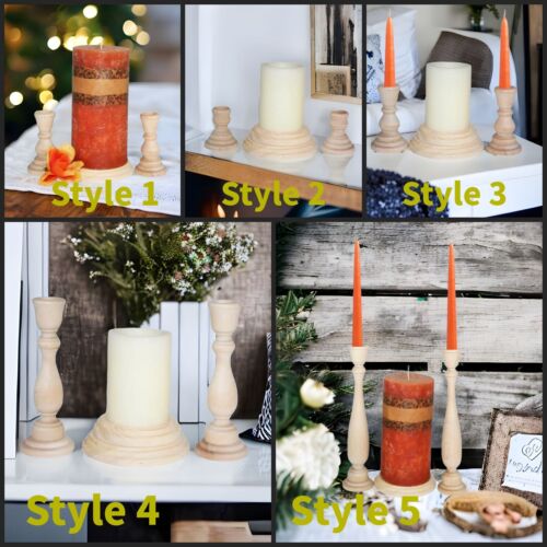 1- Unity Kerzenständer 3er Set handbemalt Hochzeit Tisch Kerzenständer Halter Set - Bild 15 von 19