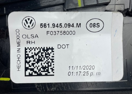 Luz trasera LED interior lateral derecho pasajero VW Volkswagen Passat 2020-2022 OEM VW - Imagen 4 de 7