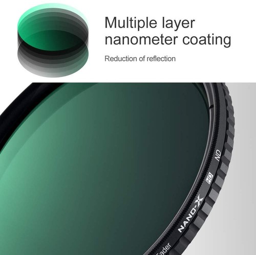 K&F Concept 37-86mm Variable ND2-ND32 Filter NO X Spot Multiple Layer Nano Coat - Picture 26 of 129